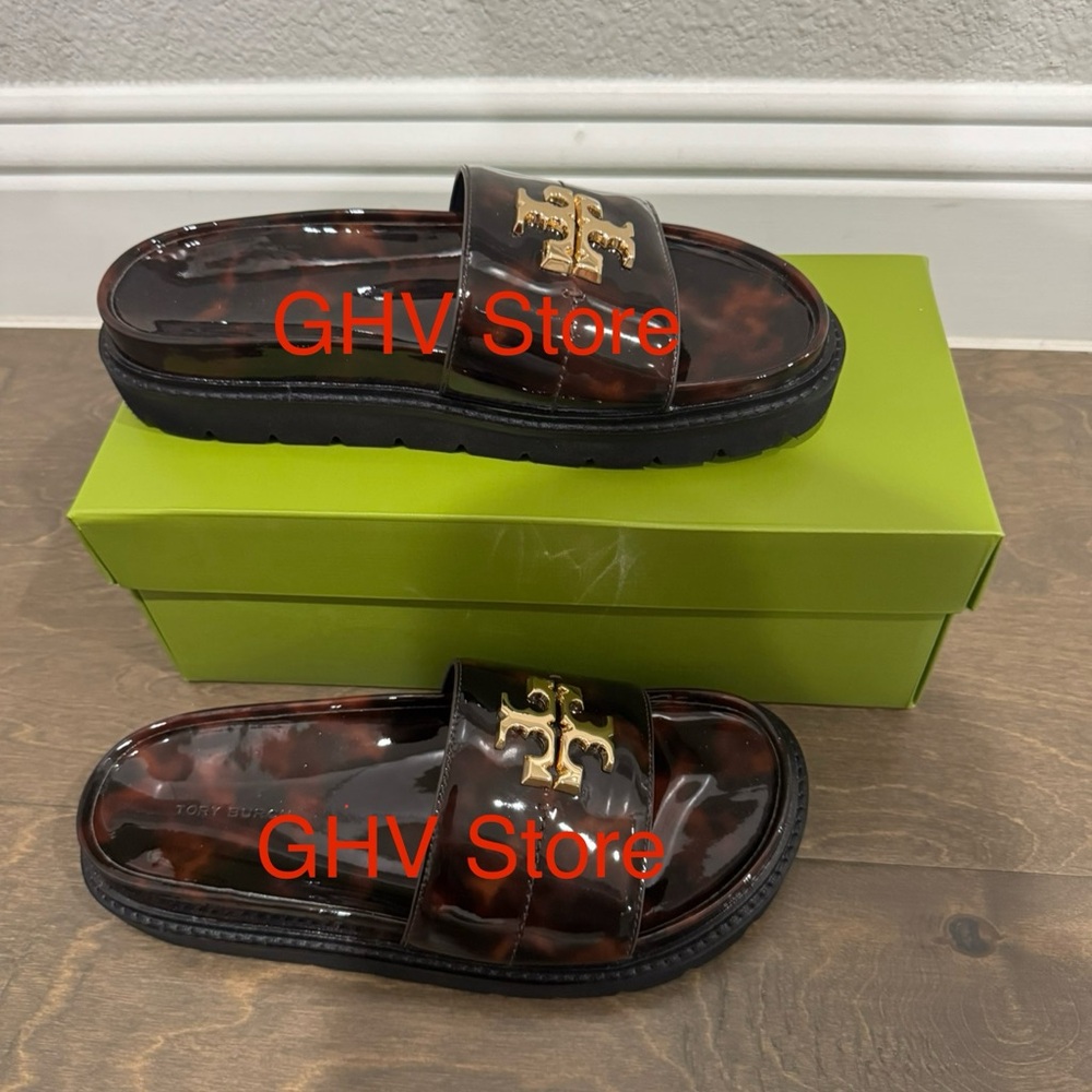 Tory Burch Everly Anatomic Lug Paris Nappa Slide 04 - Picture 5 of 6